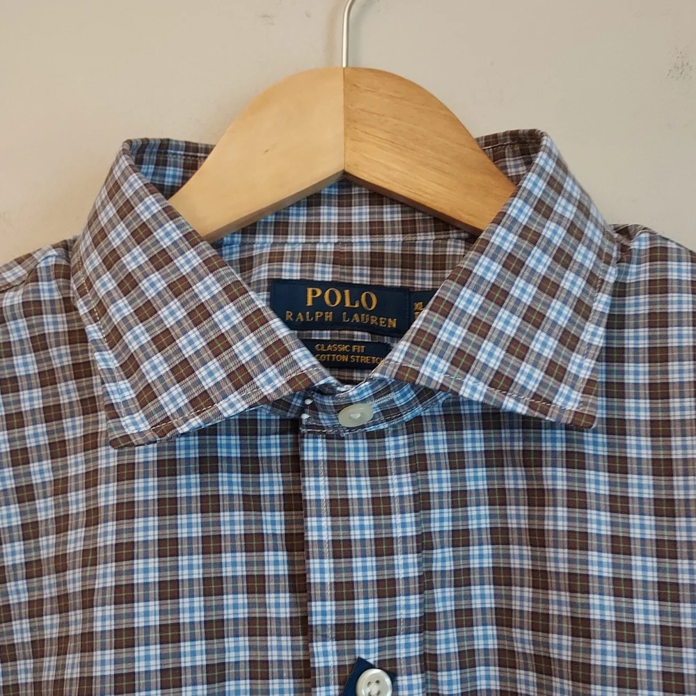 Polo Ralph Lauren Men's Plaid Long Sleeve Classic Fit Shirt Size XL NEW NWT Blue